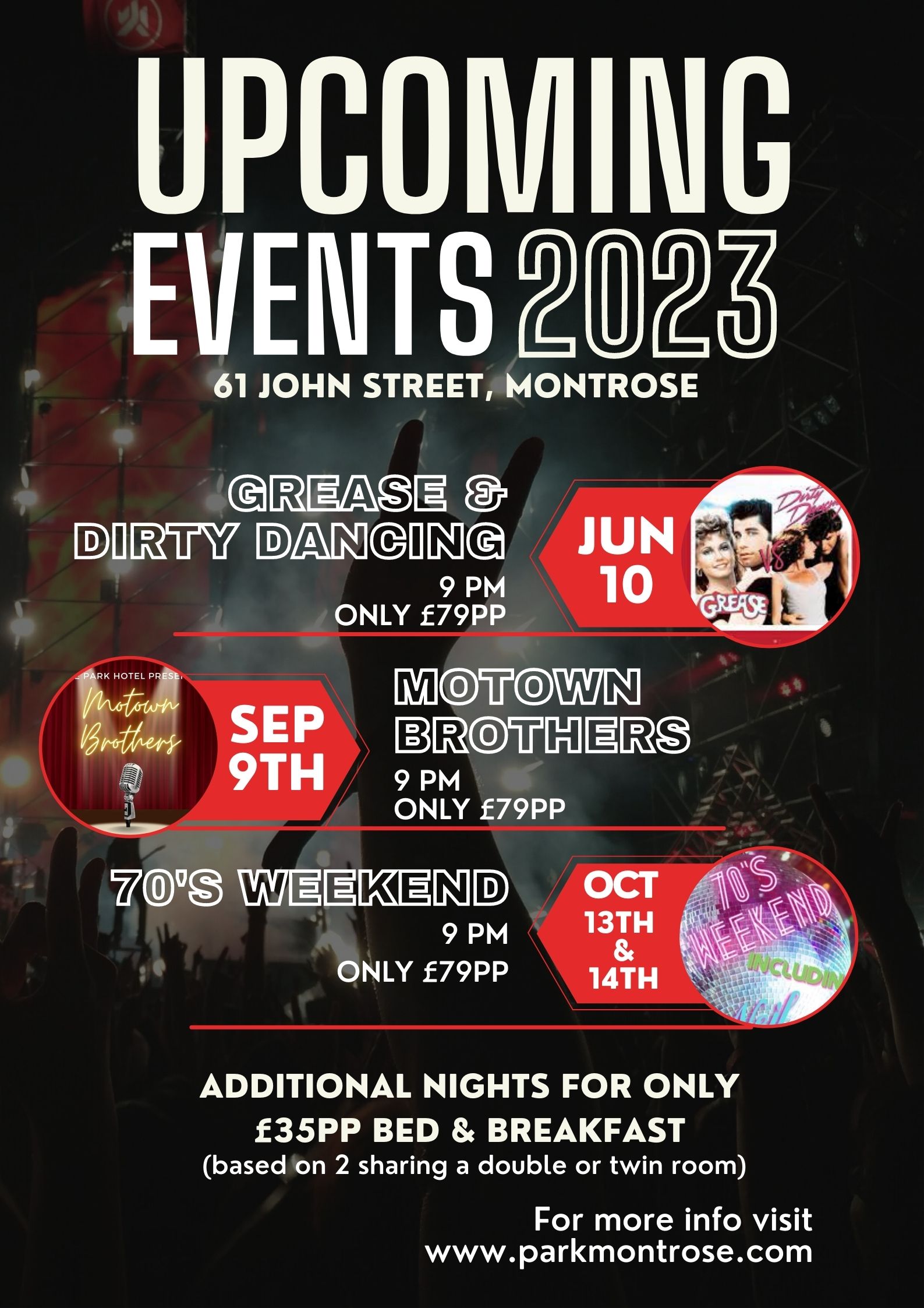 Tribute Nights at The Park Hotel
